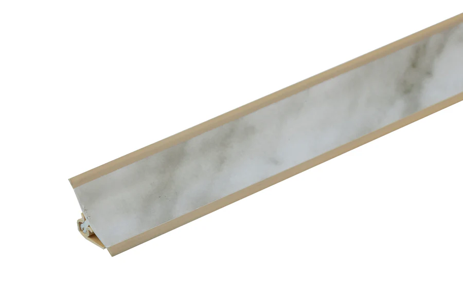 Listwa przyblatowa wklęsła szeroka BL 33mm PVC 3m Marmur Carrara