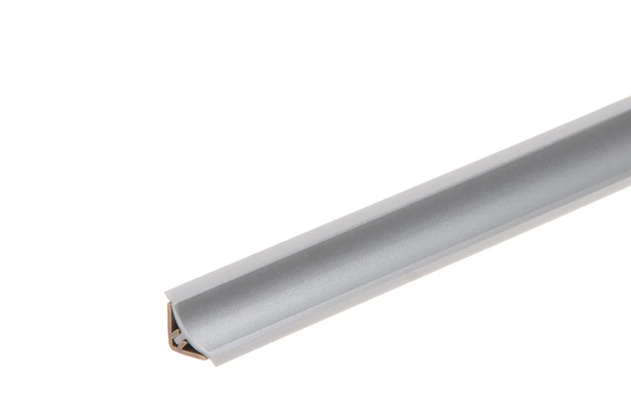 Listwa przyblatowa wklęsła wąska BL 22mm PVC 3m Aluminium Szare