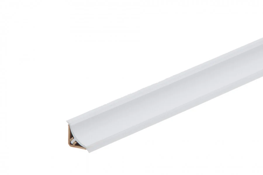 Listwa przyblatowa wklęsła wąska BL 22mm PVC 3m Biała Zimna Połysk