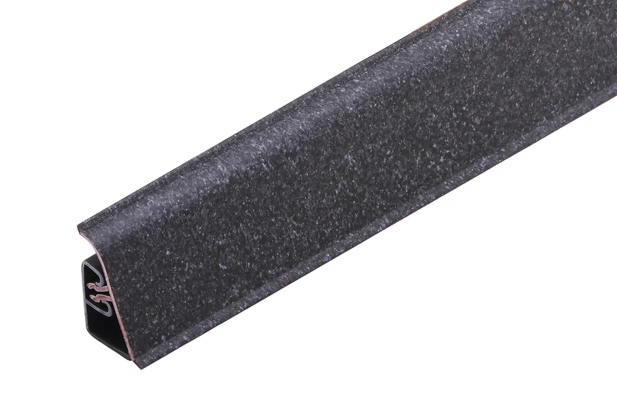 Listwa przyblatowa wypukła szeroka BL 44mm PVC 3m Kamień Czarny