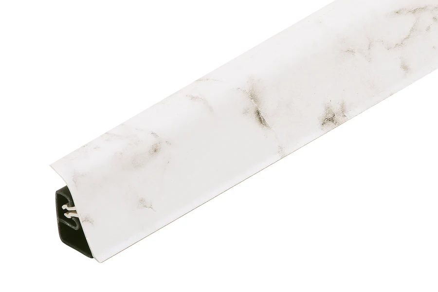 Listwa przyblatowa wypukła szeroka BL 44mm PVC 4,2m Marmur Mediolan