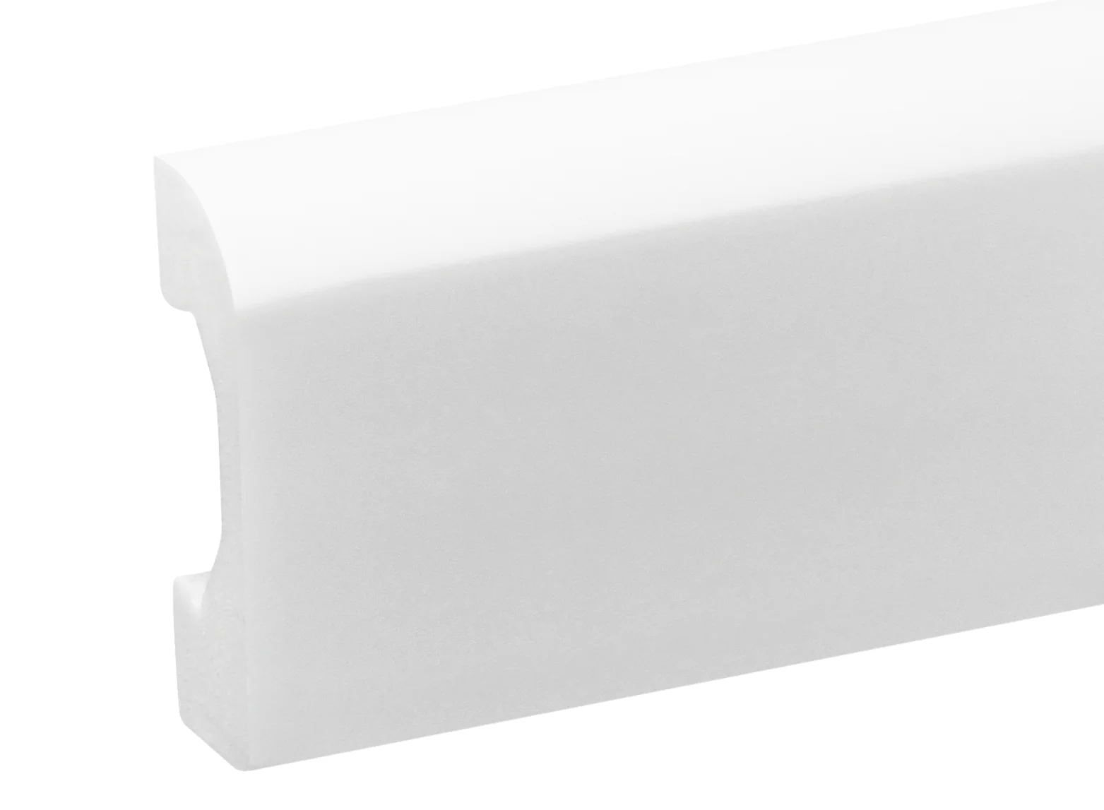 Listwa przypodłogowa LPC-04 49,5x14mm Cezar Biały RAL9003 Połysk 2,44m