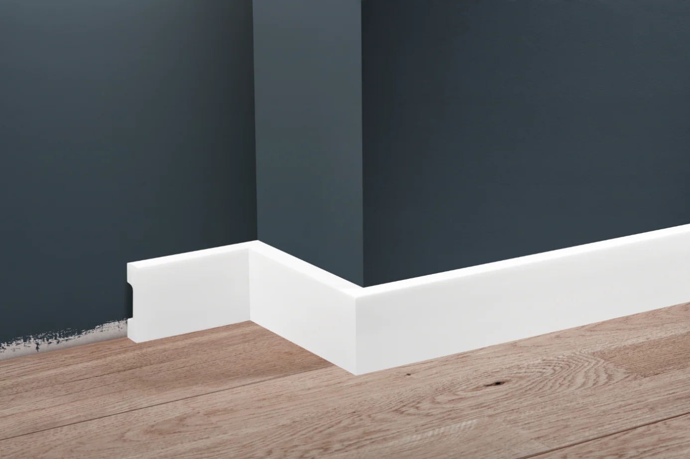Listwa przypodłogowa LPC-27 57x16mm Cezar Biały Mat 2,44m - Image 3