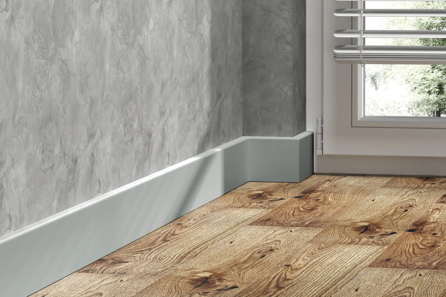 Listwa przypodłogowa 80x14mm CEZAR EARTH Line Szary Ciemny okleina półmat 2,20m - Image 9