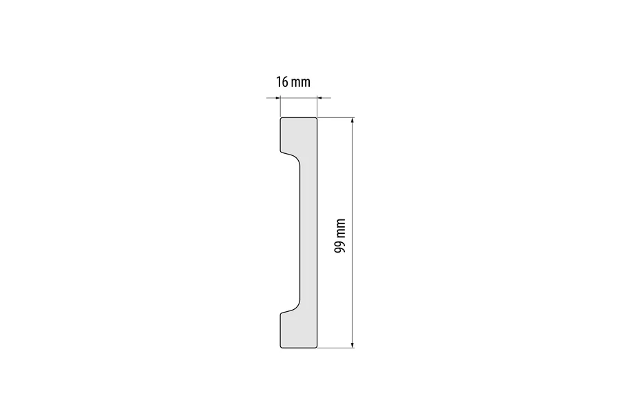 Listwa przypodłogowa LPC-29 99x16mm Cezar Biały Mat 2,44m - Image 2