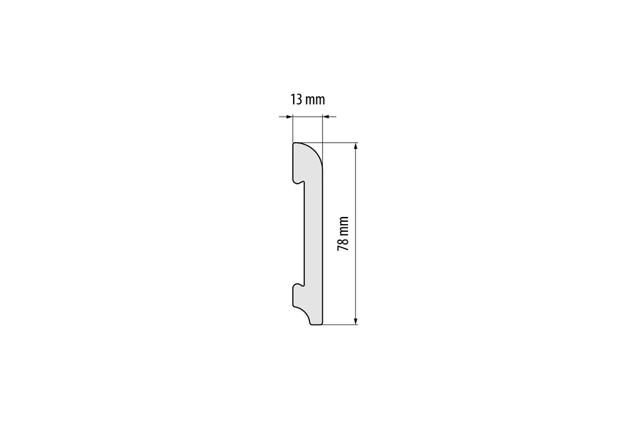 Listwa przypodłogowa LPC-11 Elegance laminat 78mm 2,44m Sosna Monrepo - Image 3