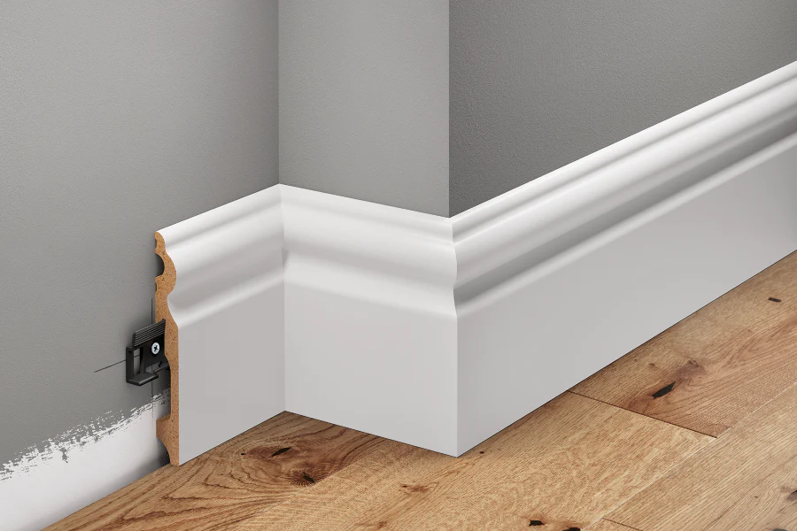 Listwa przypodłogowa dekoracyjna MDF 115x14,5mm Cezar Biały RAL9003 okleina półmat 2,20m - Image 3