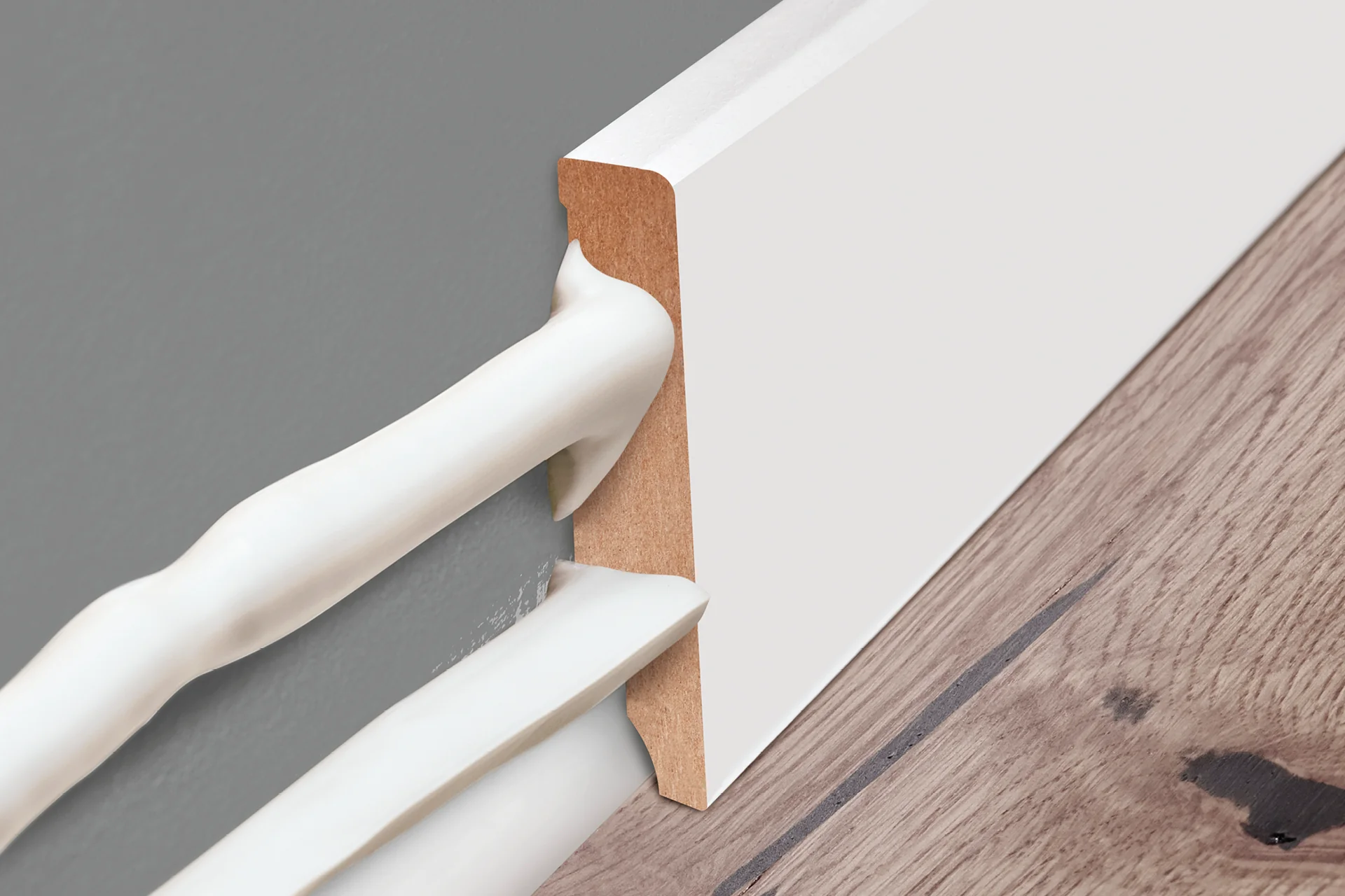 Listwa przypodłogowa kwadratowa MDF 60x11mm Cezar Czarny RAL9005 lakier półmat 2,20m - Image 7
