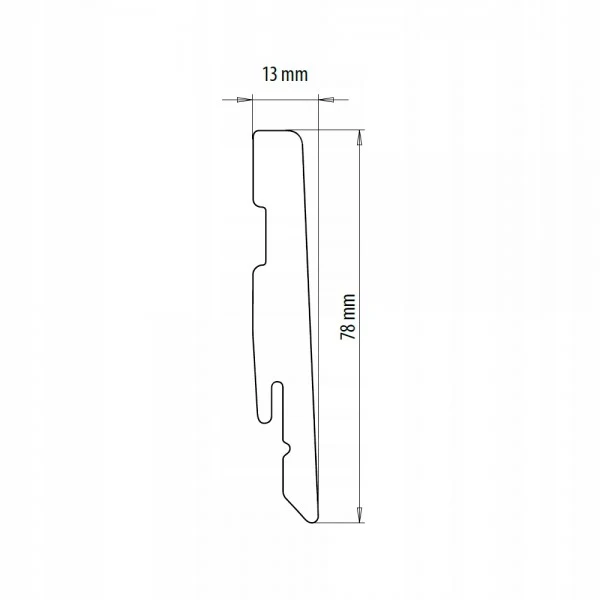 Listwa przypodłogowa MDF 78mm Cezar L= 2,40m Route 66 - Image 2