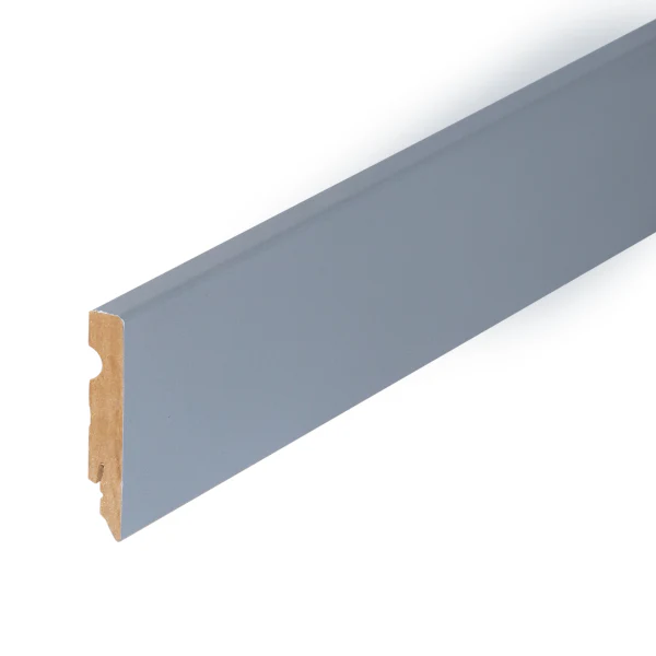 Listwa przypodłogowa MDF 80mm lakier połysk L= 2,40m Szary
