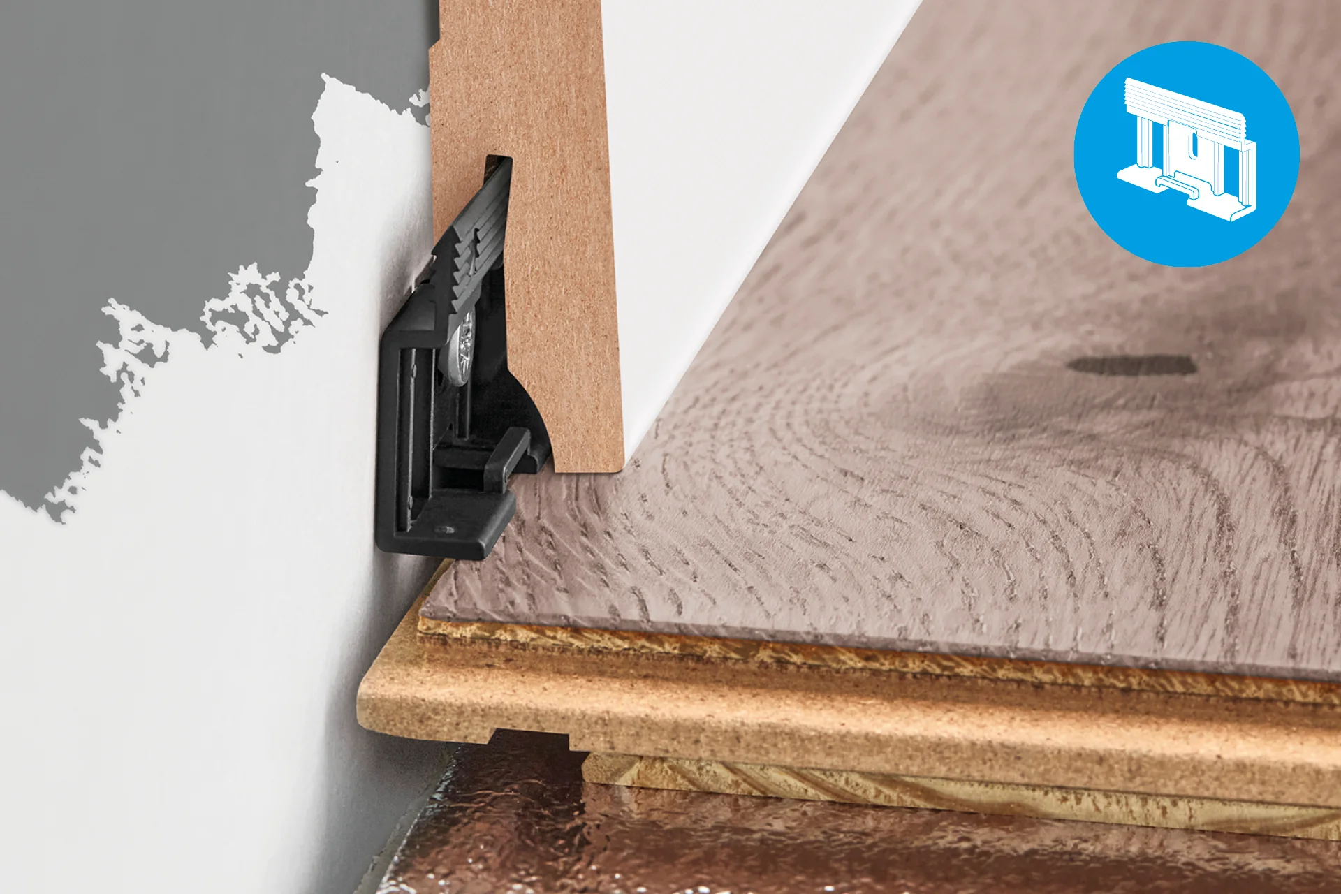 Listwa przypodłogowa kwadratowa MDF 80x14,5mm Cezar Biały RAL9003 lakier półmat 2,20m - Image 5