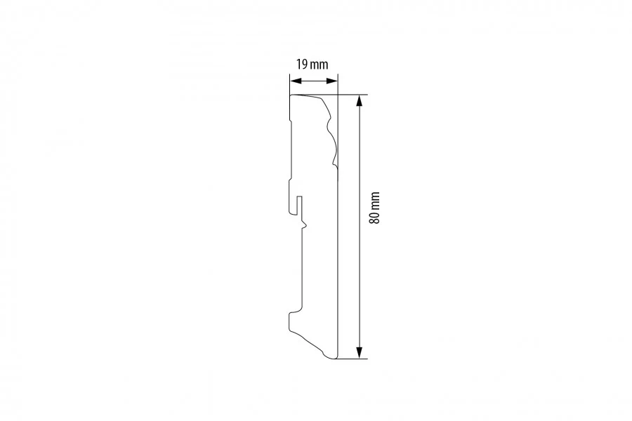 Listwa przypodłogowa MDF lakier 80x19mm 2,4m Biała - Image 2