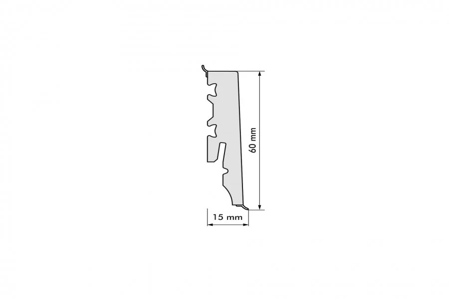 Listwa przypodłogowa PVC MASTERLINE 15x60mm L= 2,40m Dąb Hvide Sande mat - Image 2