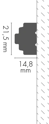Listwa naścienna gładka 21,5x14,8mm Cezar Biały mat 2,44m - Image 2