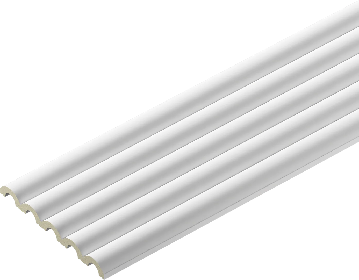 Panel ścienny THALIA04 155x14mm Cezar Biały mat 2,80m