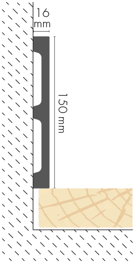 Listwa przypodłogowa LPC-68 151,4x16,6mm Creativa by Cezar Biały mat 2,44m - Image 2