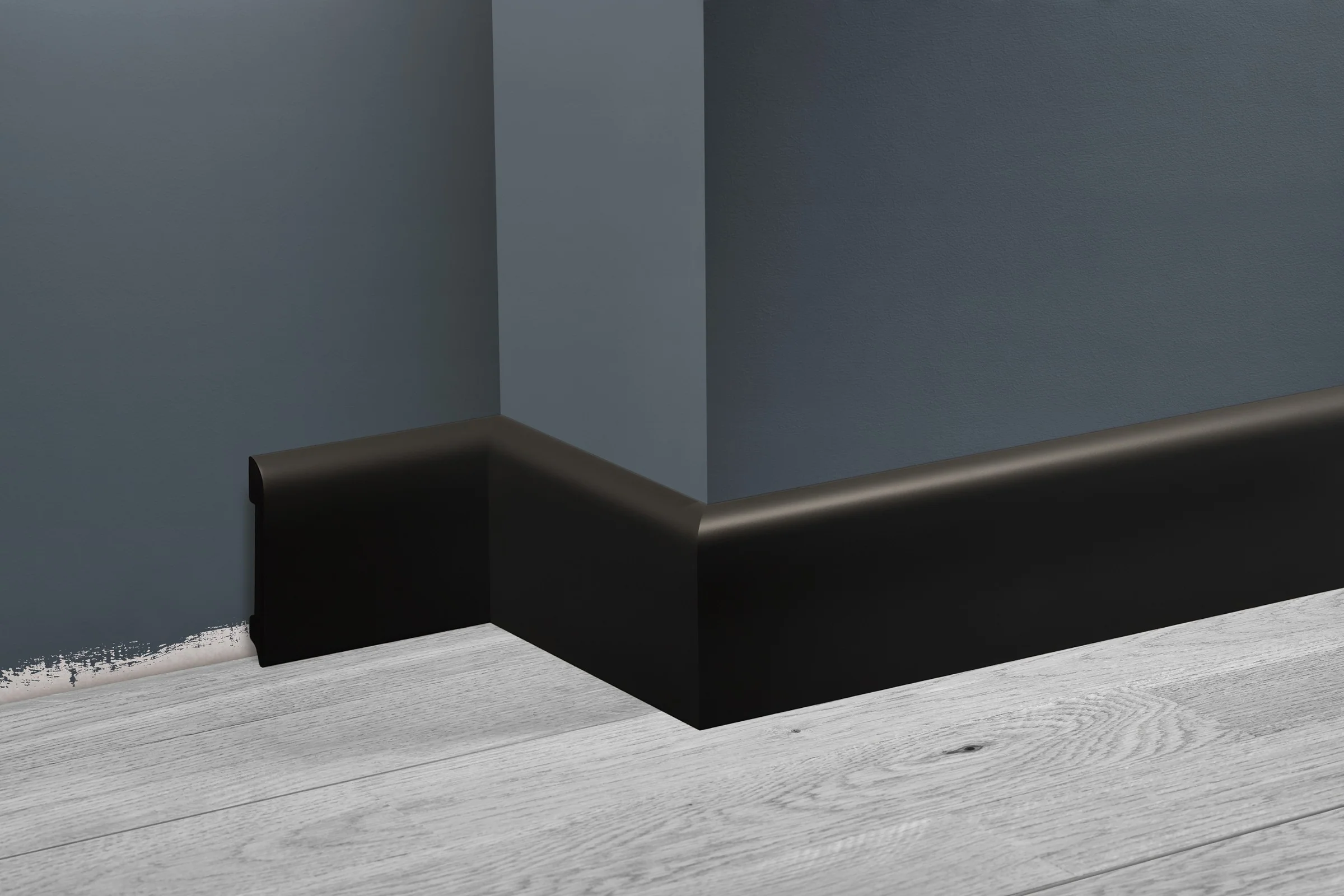 Listwa przypodłogowa 78x13mm Creativa by Cezar Czarny RAL9005 mat 2,44m - Image 3