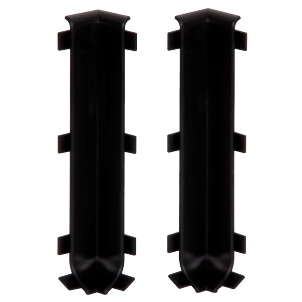 Narożnik wewnętrzny do listwy przypodłogowej 100mm 1kpl=2szt Cezar Czarny RAL9005 Mat