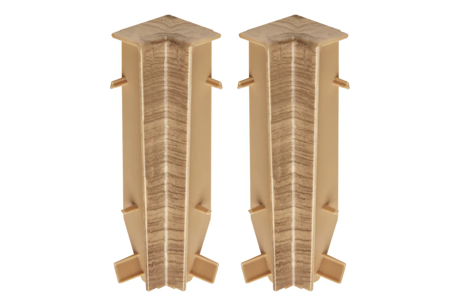 Narożnik wewnętrzny do listwy przypodłogowej MASTERLINE 13x80mm 1kpl=2szt Cezar Cinnamon Mat