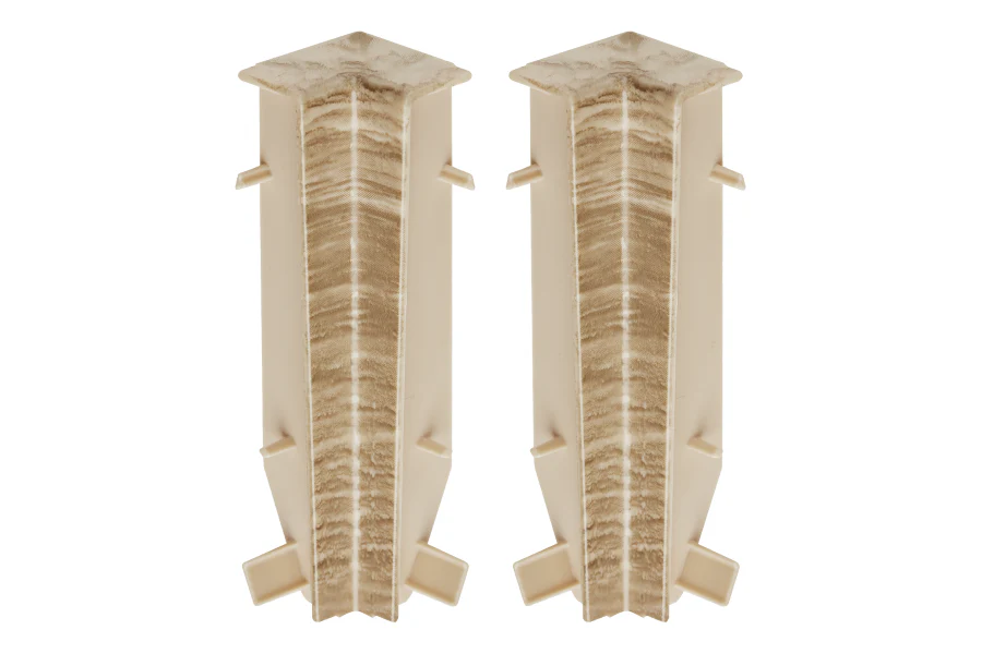 Narożnik wewnętrzny do listwy przypodłogowej MASTERLINE 13x80mm 1kpl=2szt Cezar Copper wood Mat