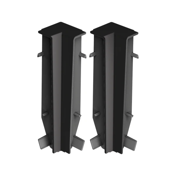 Narożnik wewnętrzny do listwy przypodłogowej MASTERLINE 13x80mm 1kpl=2szt Cezar Czarny RAL9005 Mat