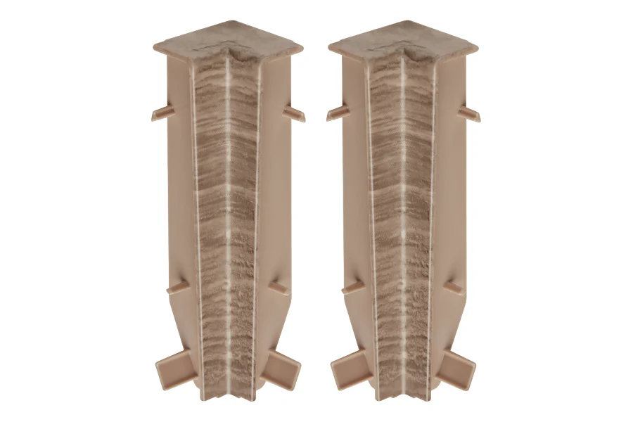 Narożnik wewnętrzny do listwy przypodłogowej MASTERLINE 13x80mm 1kpl=2szt Cezar Light Coffee Mat