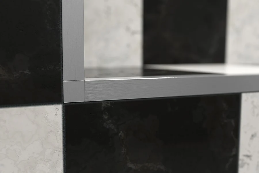 Narożnik zewnętrzny CAPS do profilu kraw. kwadr. aluminium anoda poler 10x8mm Srebrny 2szt. - Image 5