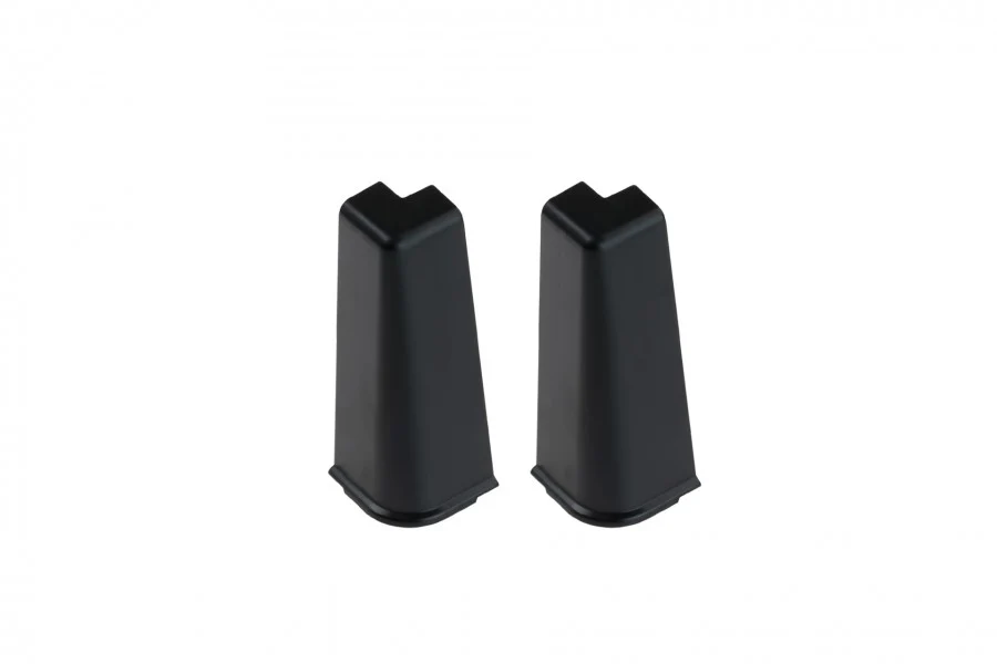 Narożnik zewnętrzny do listwy przypodłogowej Hi Line 23,4x75mm 1kpl=2szt Cezar Czarny RAL9005 Mat