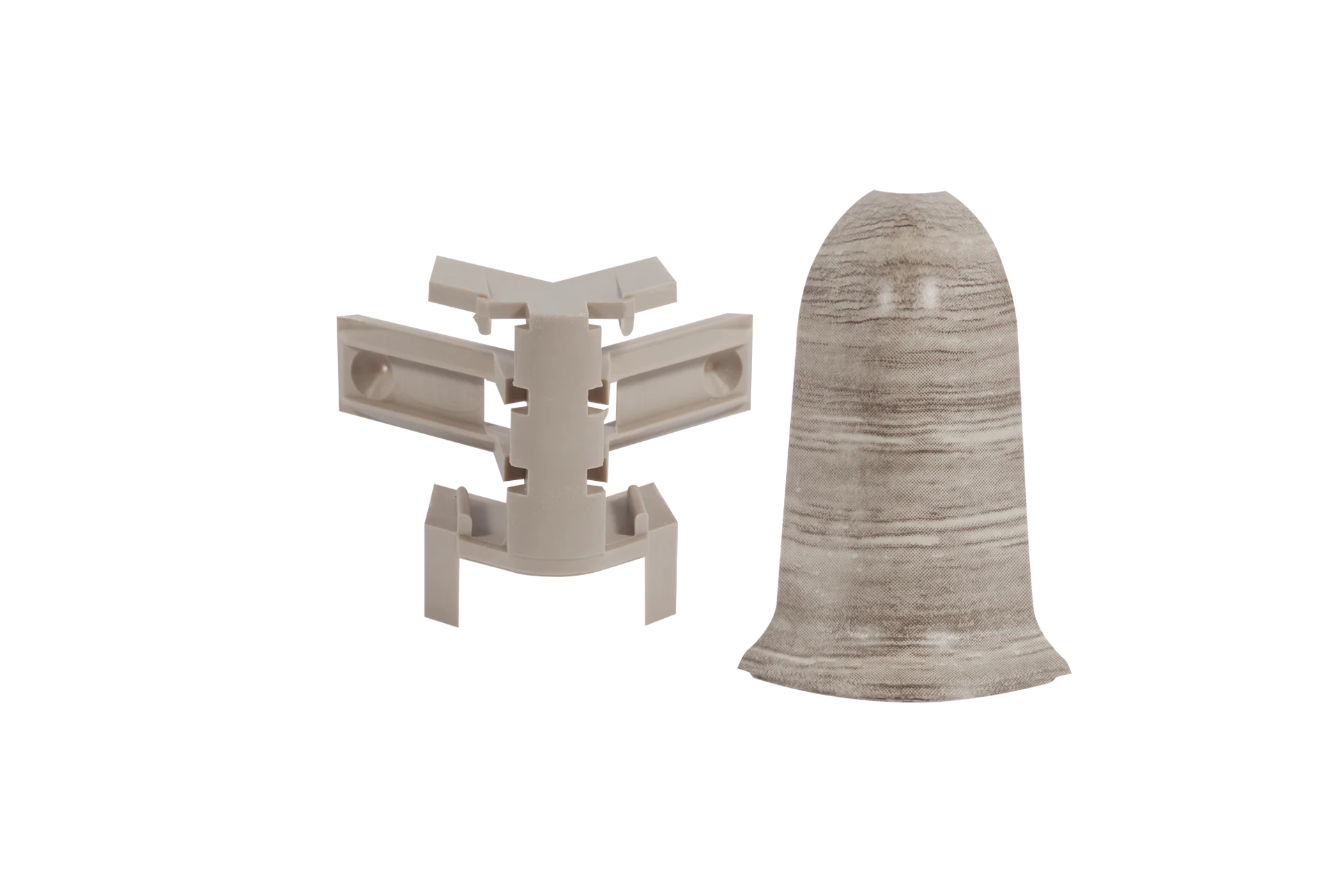 Narożnik zewnętrzny+RAK do listwy przypodłogowej Classic 22x59mm 1kpl=2szt(NZ+RAK) Cezar Dąb Canyon Mat