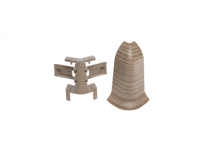 Narożnik zewnętrzny+RAK do listwy przypodłogowej Classic 22x59mm 1kpl=2szt(NZ+RAK) Cezar Dąb Cordoba Mat