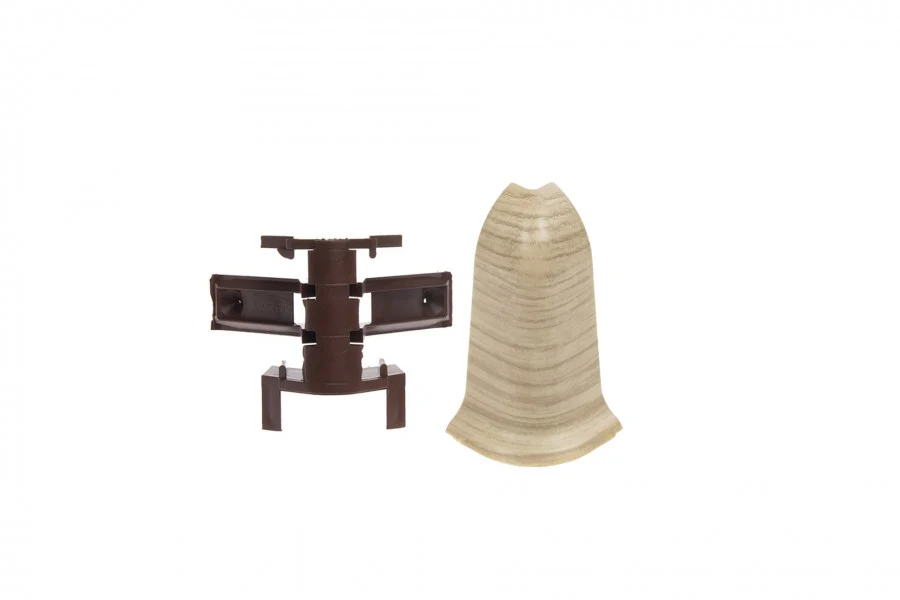 Narożnik zewnętrzny+RAK do listwy przypodłogowej Classic 22x59mm 1kpl=2szt(NZ+RAK) Cezar Dąb Riverside Mat