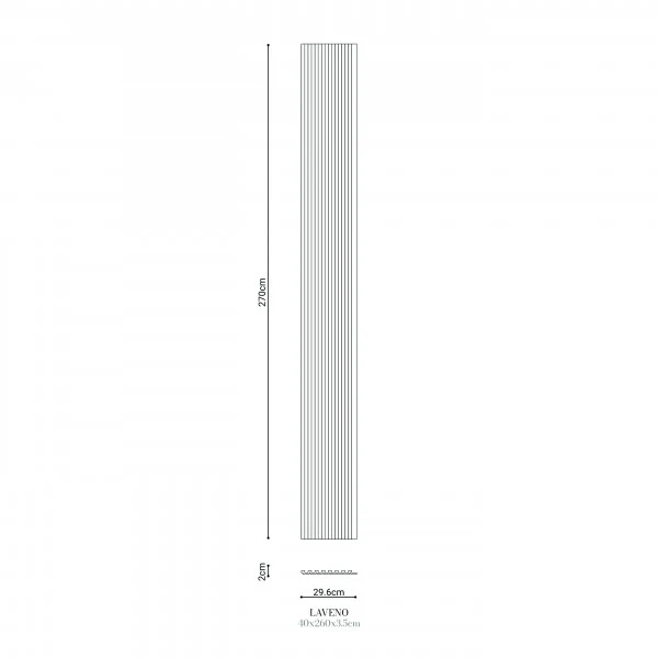Panel ścienny LAVENO 300x20mm Cezar Biały Mat 2,70m - Image 3
