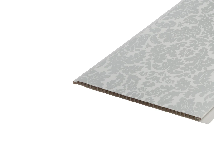 Panel ścienny PVC mat 25cm 2,7m Kwiaty Północy Szary Jasny 1 opak=24 sztuki