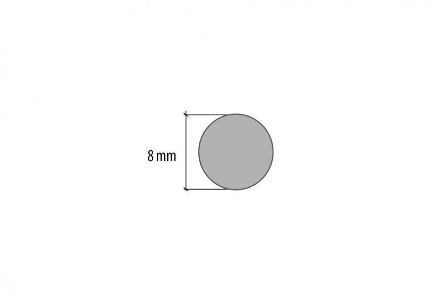 Pręt okrągły pełny żebrowany stal naturalna 8mm 2m Srebrny - Image 2