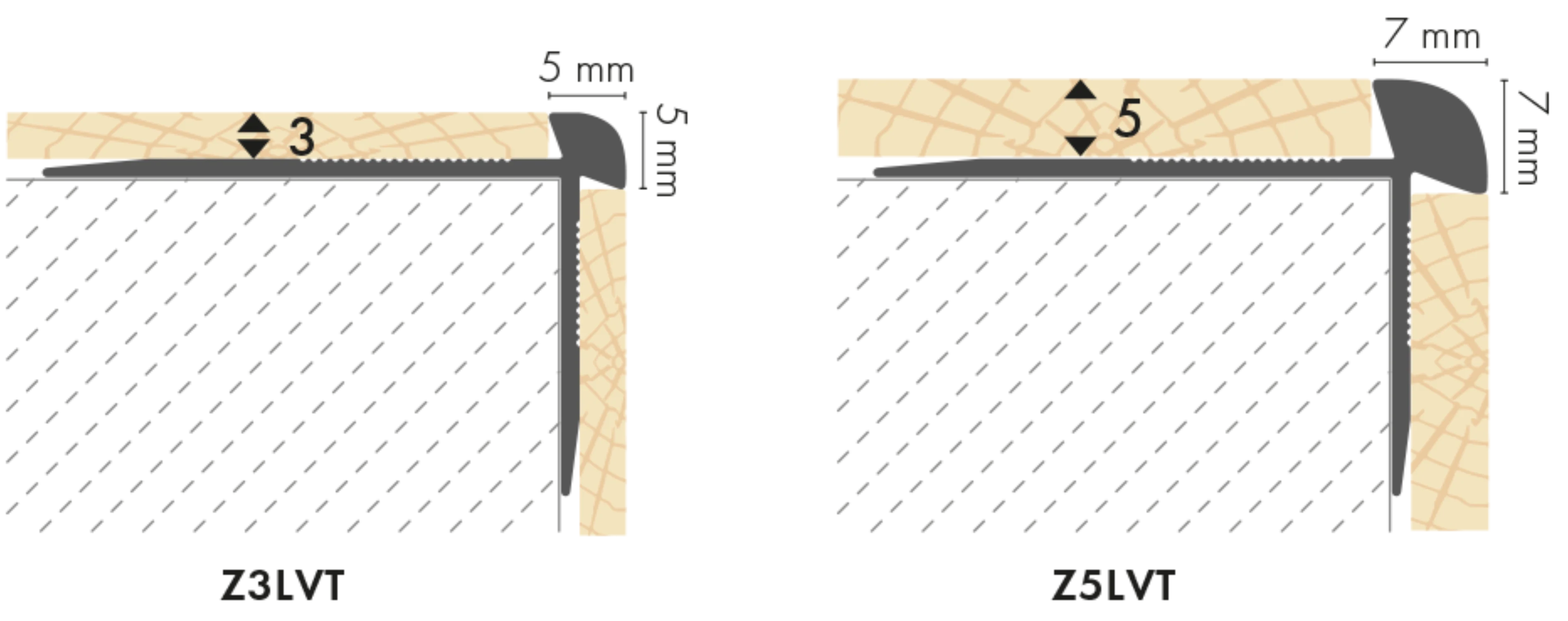 Profil do paneli aluminiowy LVT schodowy krawędziowy 3mm 38x25mm Cezar Srebrny Mat 2,70m - Image 2