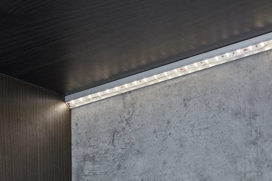 Listwa aluminiowa do taśmy LED 14x12mm (z osłoną transparentną) Cezar Srebrny Mat 1m - Image 3