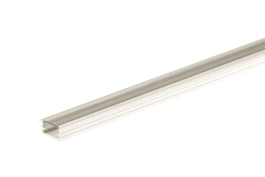 Profil aluminiowy do taśmy LED z kołnierzem osłonka transparentna AL anoda 14x7mm 1m Srebrny