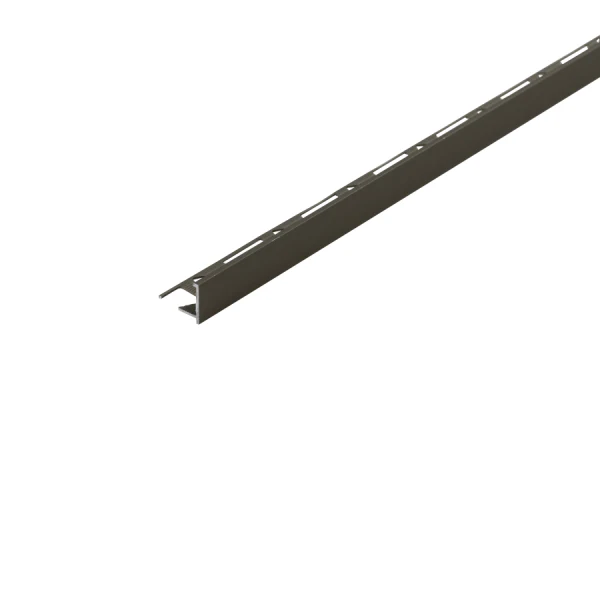 Profil do glazury AL narożny z krawędzią 12mmx18mm gr. 1,0 L= 2,50m Szampan
