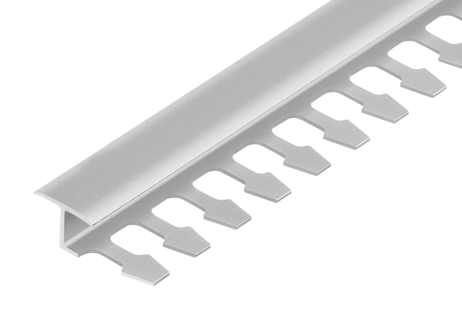 Profil do glazury aluminiowy dylatacyjny 14x8mm do łuków Cezar Srebrny Mat 2,50m