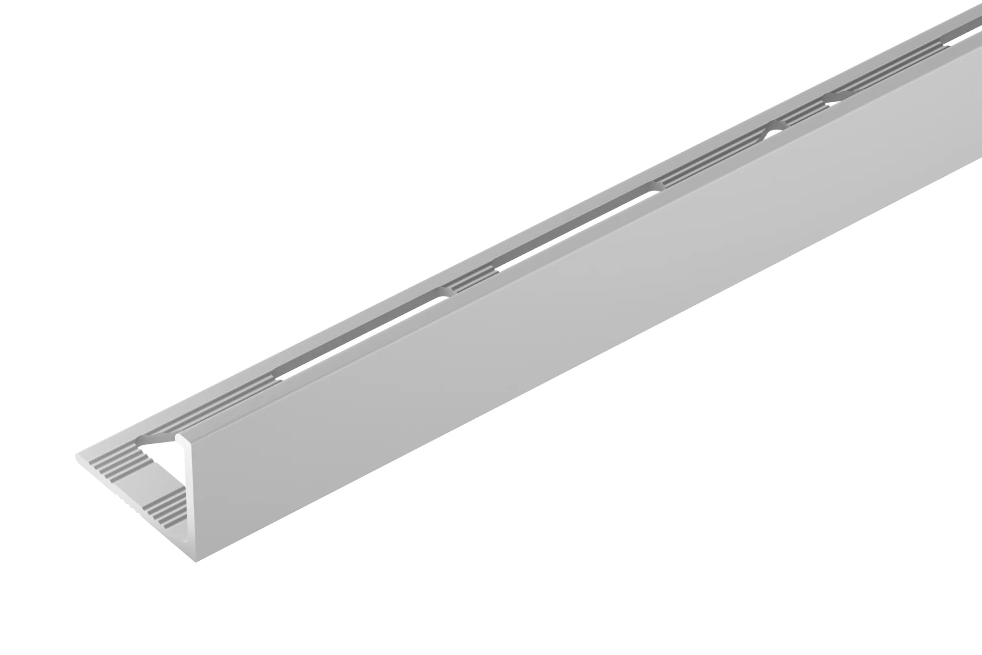Profil do glazury aluminiowy narożny 12,5mm Cezar Srebrny Mat 2,50m