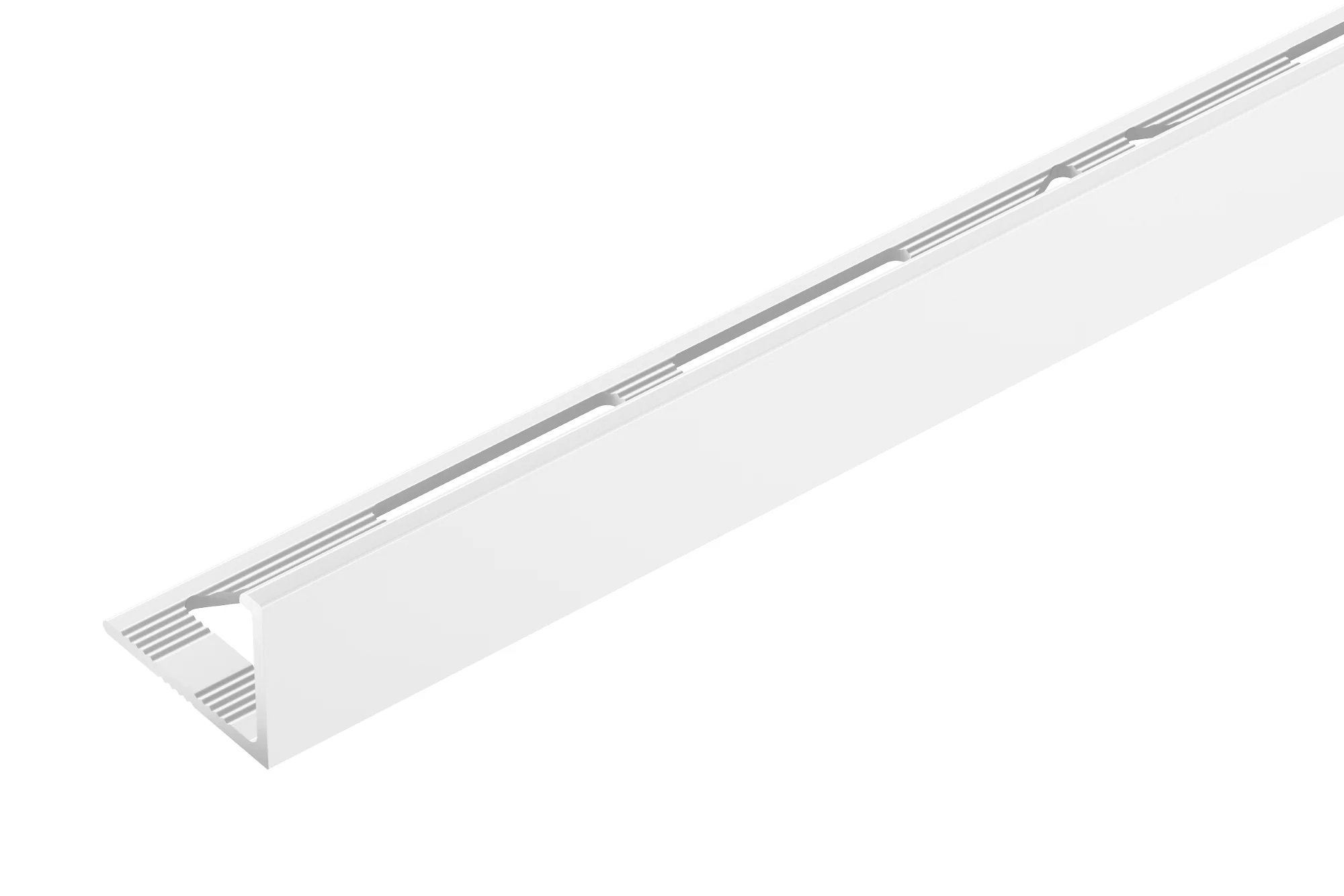 Profil do glazury aluminiowy narożny 8mm Cezar Biały RAL9003 mat 2,50m