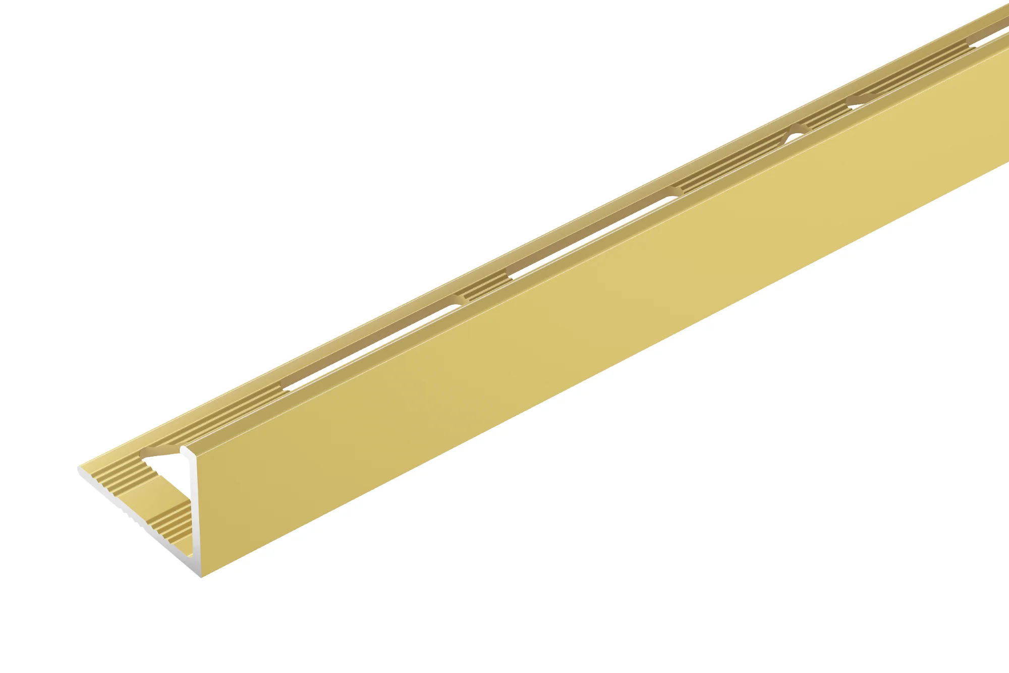 Profil do glazury aluminiowy narożny 8mm Cezar Złoty Mat 2,50m