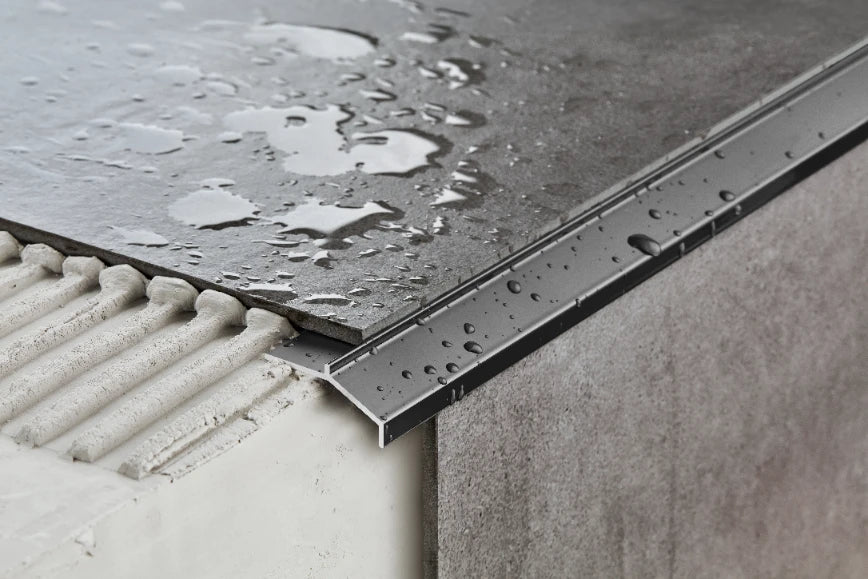 Profil do glazury aluminiowy okapowy Cezar Srebrny Mat 2,50m - Image 3