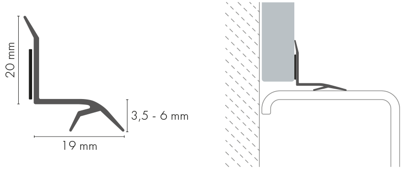 Listwa wannowa samoprzylepna PVC Cezar Biały RAL9003 Mat 2,50m - Image 2