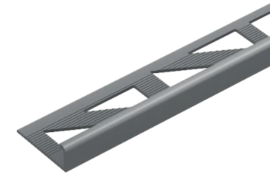 Profil do glazury PVC ozdobny 10mm Cezar Szary Ciemny RAL7037 Mat 2,50m