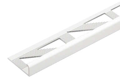 Profil do glazury PVC ozdobny 8mm Cezar Biały RAL9003 Mat 2,50m