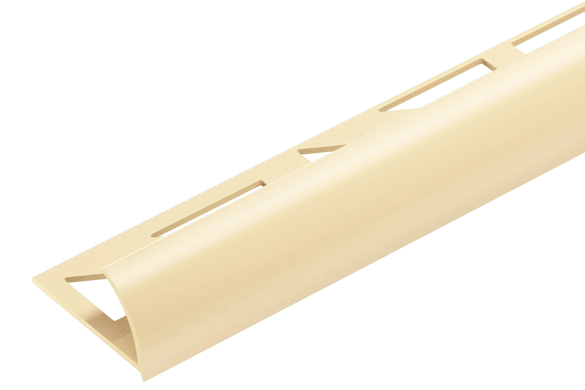 Profil do glazury PVC zewnętrzny 10mm Cezar Kość Słoniowa RAL1015 Mat 2,50m