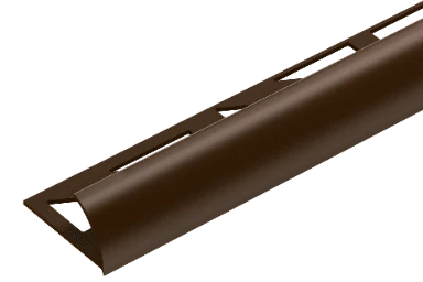 Profil do glazury PVC zewnętrzny 9mm Cezar Brązowy Ciemny RAL8028 Mat 2,50m