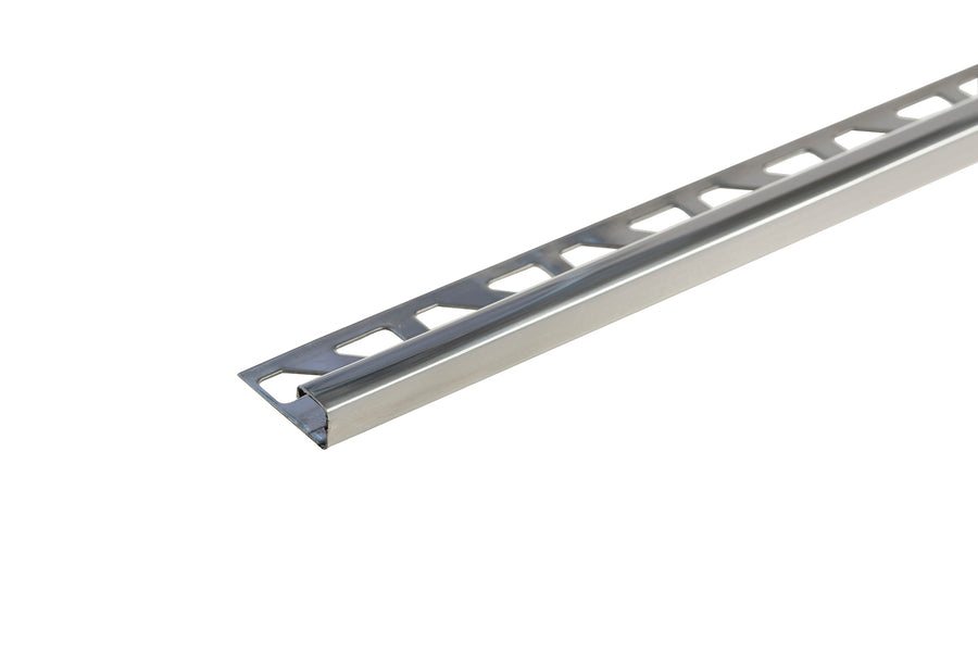 Profil do glazury ze stali nierdzewnej narożny równob. 10mmx32mm Cezar Naturalny Połysk 2,50m