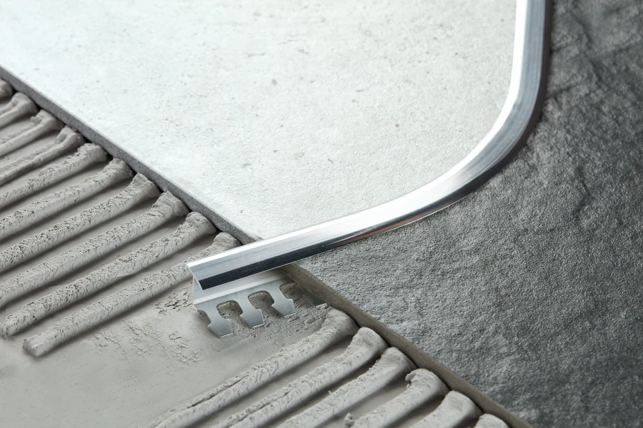 Profil dylatacyjny do glazury do łuków aluminium anoda 15mm 2,5m Szampan - Image 3